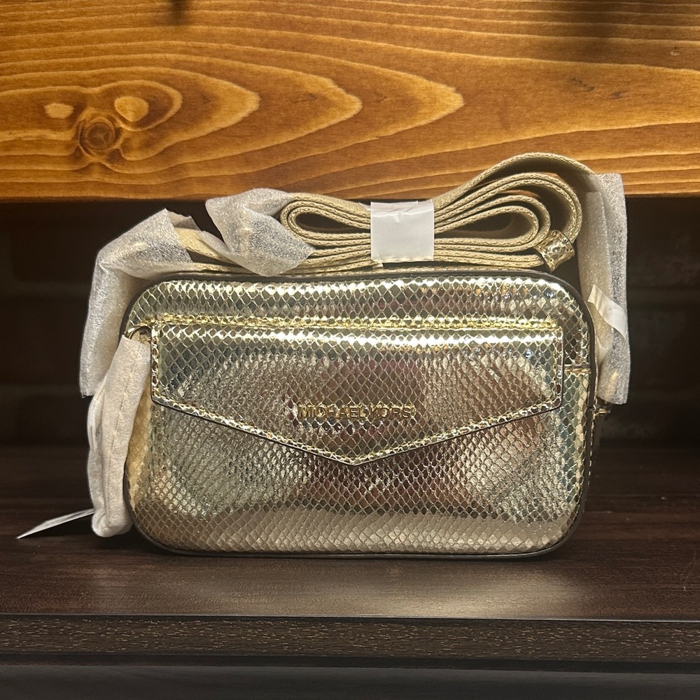 Michael Kors Metallic Gold Crossbody Bag